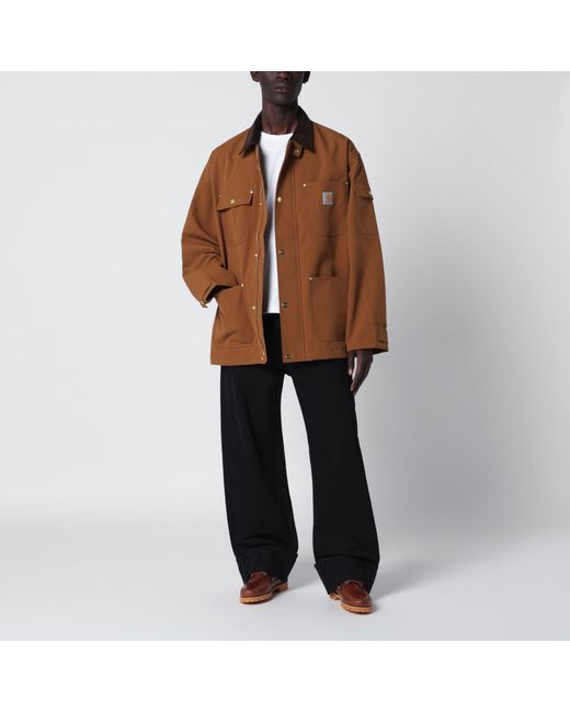 Carhartt Brown Hamilton Clapton Shirt Jacket for men