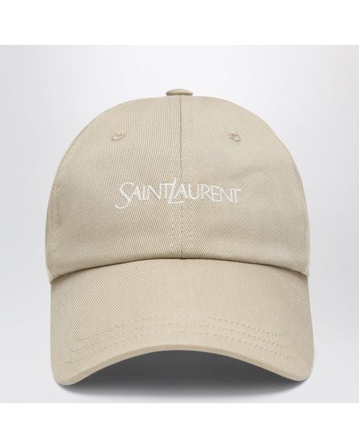 Saint Laurent Natural Cotton Gabardine Baseball Cap