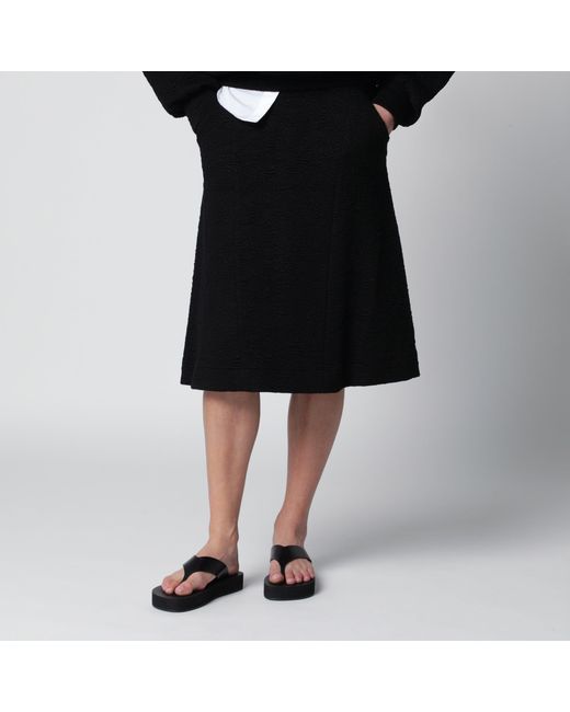 Dries Van Noten Black Viscose-Blend Skirt