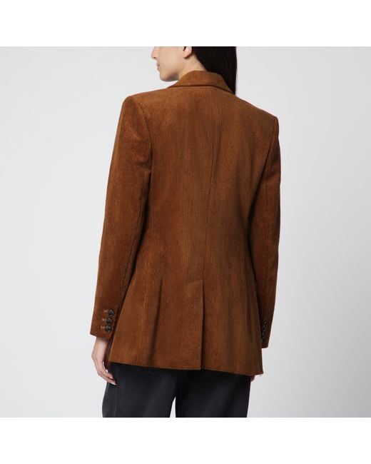 Isabel Marant Brown Caramel Double-Breasted Corduroy Jacket