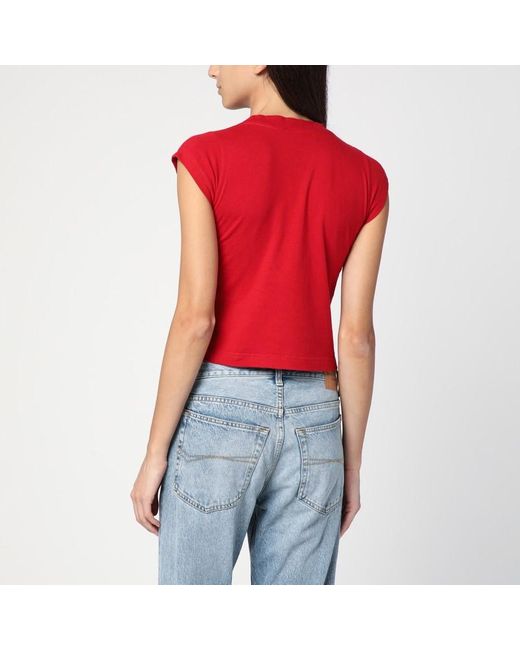 Balenciaga Red Cropped T-shirt Keep Calm