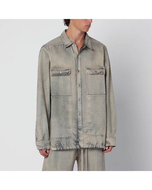 Rick Owens Gray Wide-Leg Trousers for men
