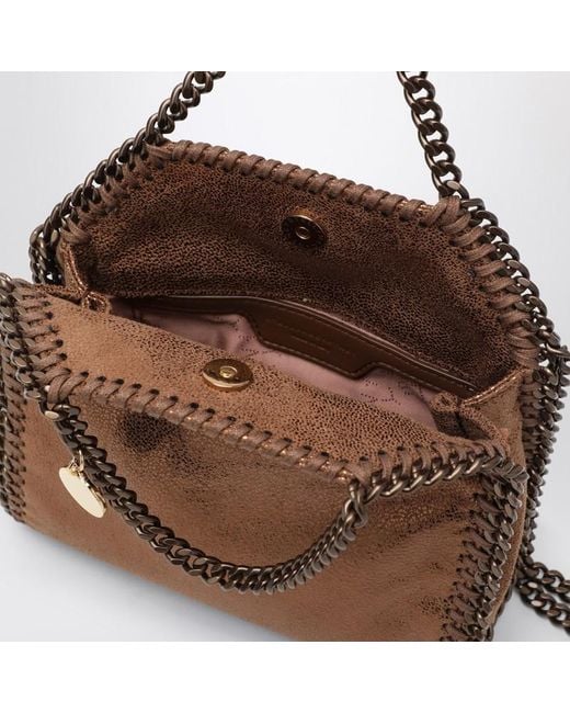 Borsa tote micro falabella color bronzo di Stella McCartney in Brown