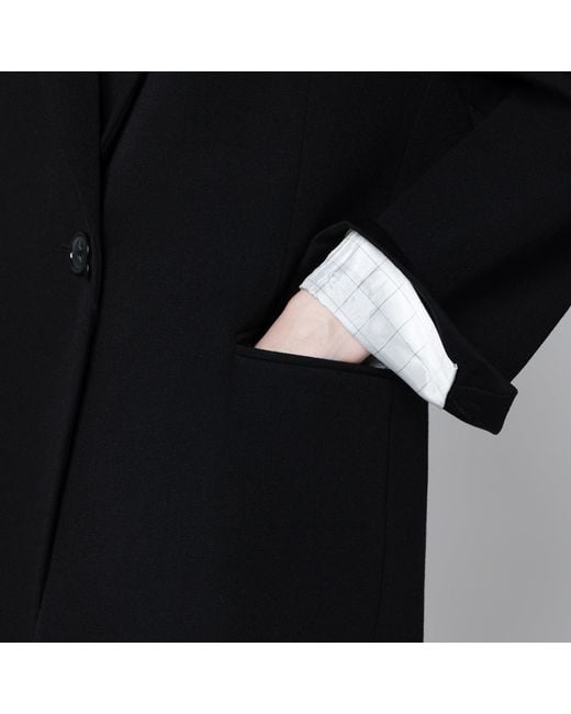 Totême Black Garderob Oversized Wool Coat