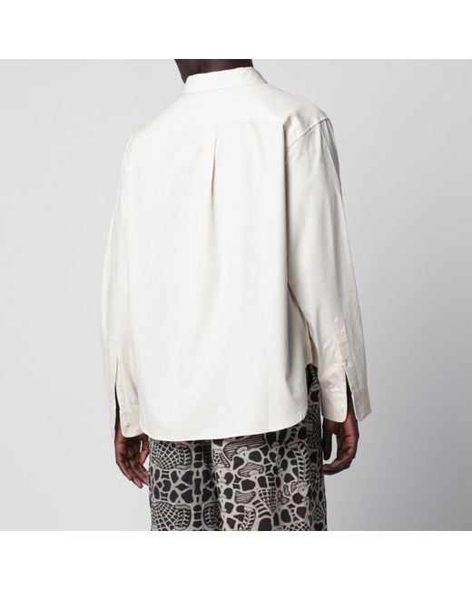 Brain Dead White Ivory Button-Down Cotton Shirt for men