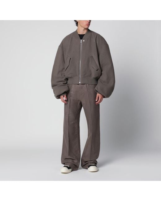 Rick Owens Gray Taupe Tower Secchia Flight Jacket for men