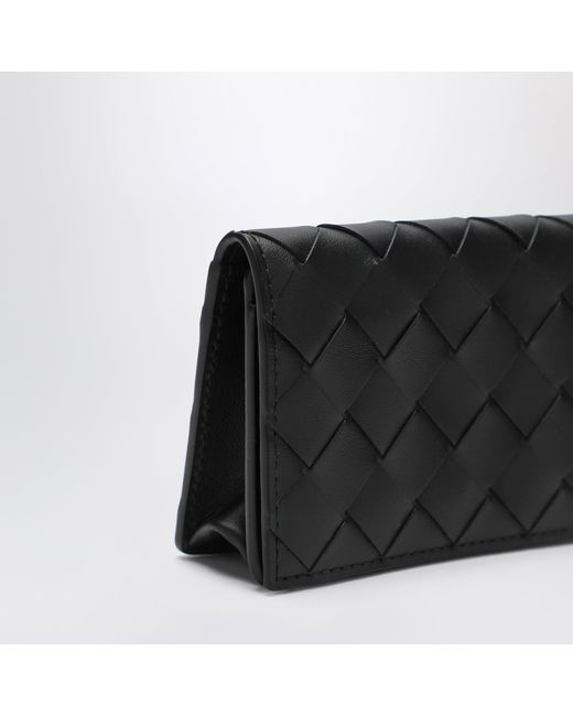 Bottega Veneta Black Intrecciato Business Card Holder for men
