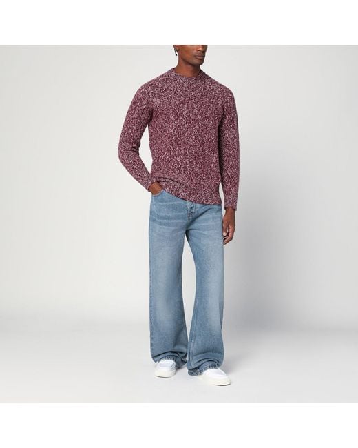 Drumohr Grape Coloured Pattern Wool Sweater
