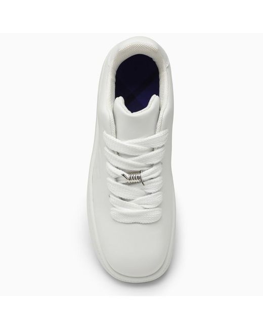 Sneaker box bianca in pelle di Burberry in White da Uomo