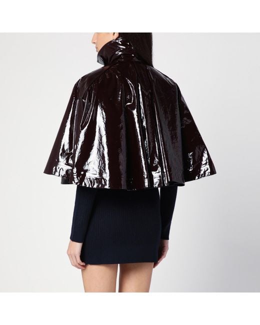 Chloé Black Short Shiny Cotton Cape