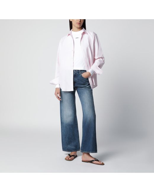 Jacquemus White Le Gros Grain Long-Sleeve Stretch Cotton T-Shirt