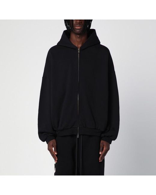 Fear Of God Black Zip Sweatshirt With Logo for men
