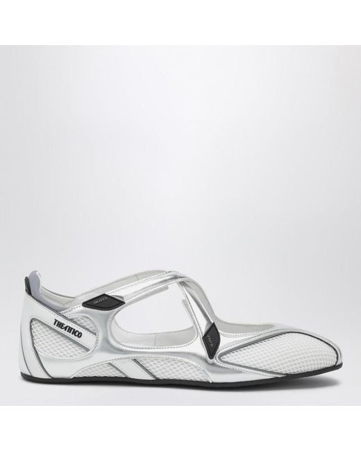 Ballerina flat floor 01 argento di The Attico in White