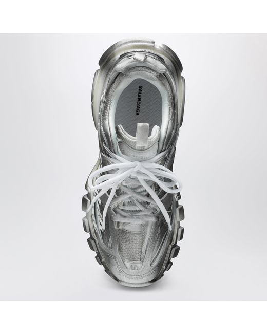 Balenciaga Gray Track Stencil Logo Sneakers