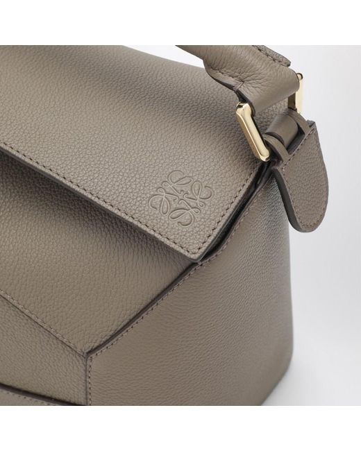 Petit Sac Puzzle Edge Couleur Taupe Loewe en coloris Metallic