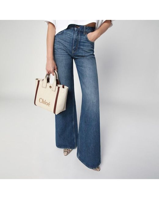Borsa tote piccola carry color sabbia di Chloé in Natural