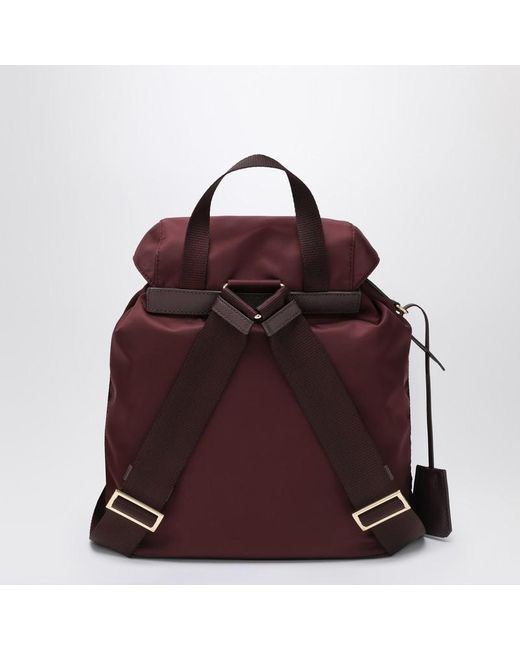Prada Purple Re-Edition 1978 Kleiner Bordeauxfarbener Re-Nylon Rucksack