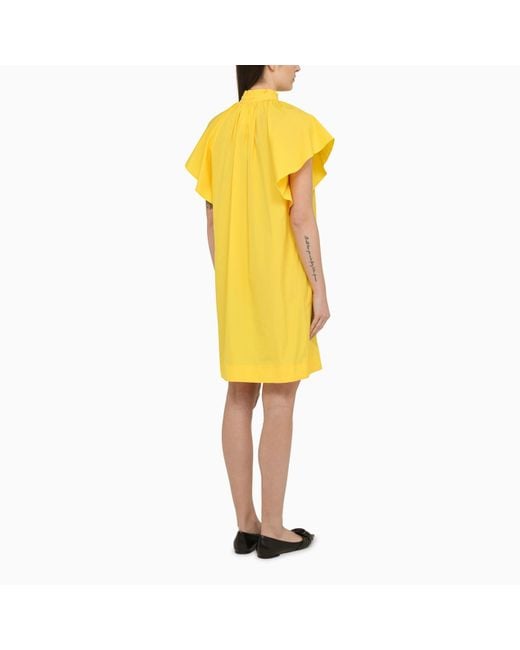 Max Mara Studio Yellow Cotton Short Dress