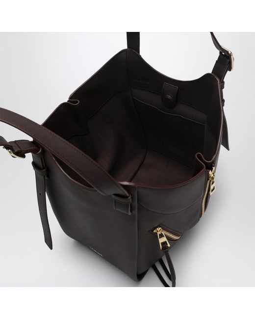 Sac Hammock Flip Dark Chestnut En Cuir Loewe en coloris Black