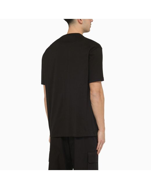 Y-3 Adidas Y 3 Black Crew Neck T Shirt With Logo Blurs for men
