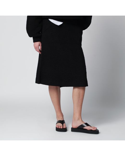 Dries Van Noten Black Viscose-Blend Skirt