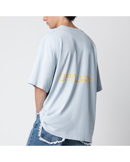 Off-White c/o Virgil Abloh Blue Offwhite Tshirt With Logo Prints for men