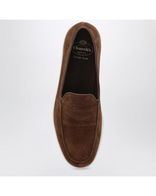 Church's Brown Suede Peebles Loafers for men