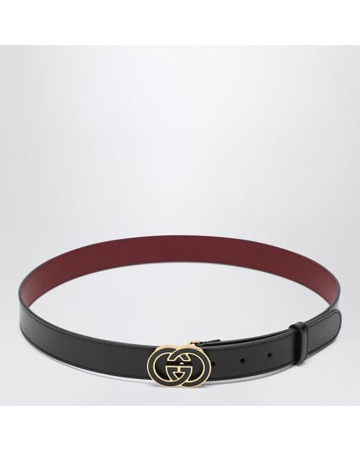 Gucci Brown Gg Interlocking Buckle Belt