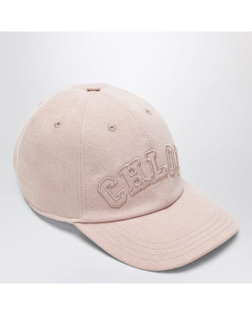 Chloé Pink Cotton Denim Baseball Cap