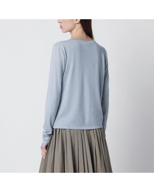 Miu Miu Blue Rundhalspullover Aus Kaschmir