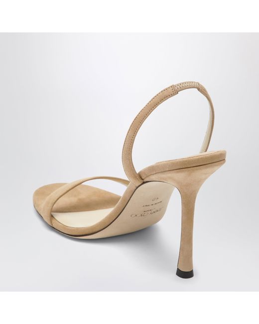 Jimmy Choo White Jenn 100 Suede Sandals