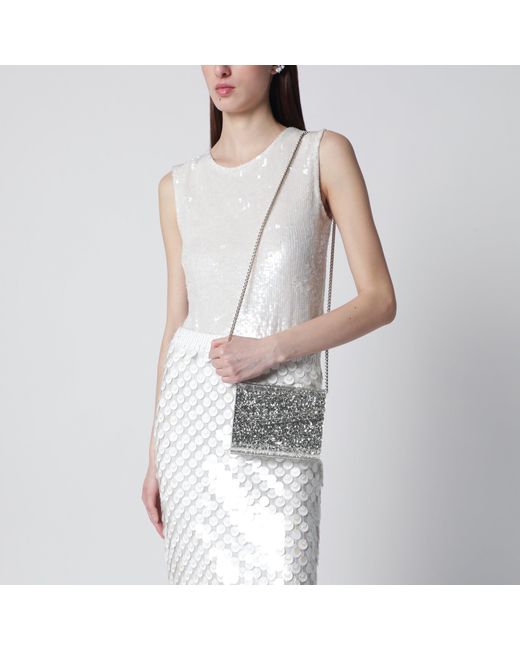 Jimmy Choo White Champagnecoloured Candy Clutch