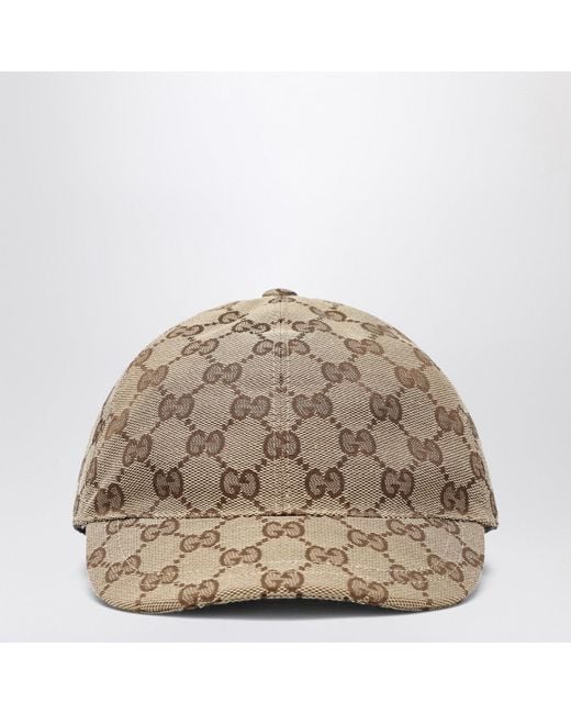 Gucci Brown And Ebony Gg Fabric Baseball Cap