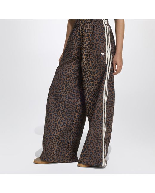Adidas Originals Brown Track Pants Leopard Firebird Oversized