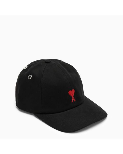 Cappello da baseball con logo di AMI in Black da Uomo