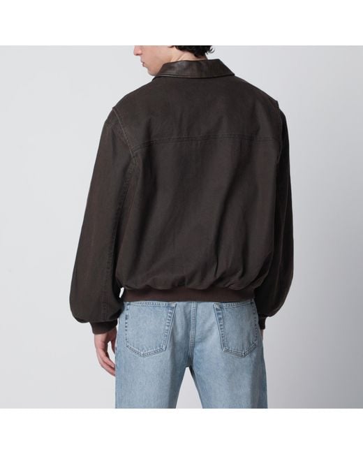 Represent Black Roscoe Bomber Jacket for men