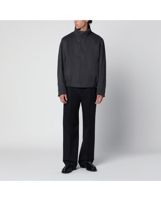 Lardini Gray Zip-Up Jacket for men