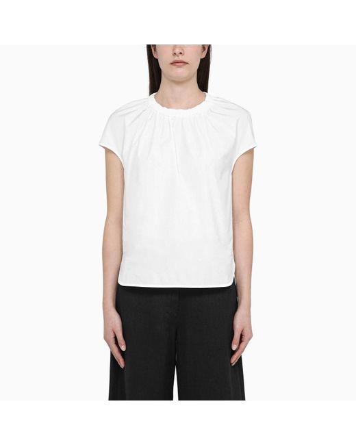 Max Mara White Cotton Crew-neck T-shirt