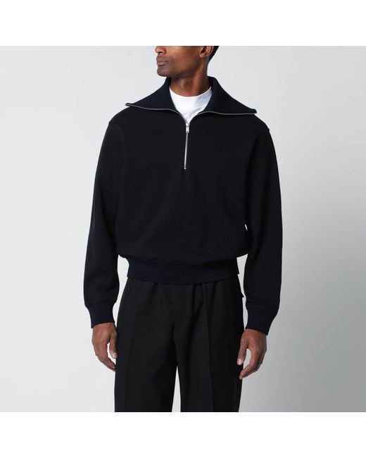 Jil Sander Black Half-Zip Sweatshirt for men