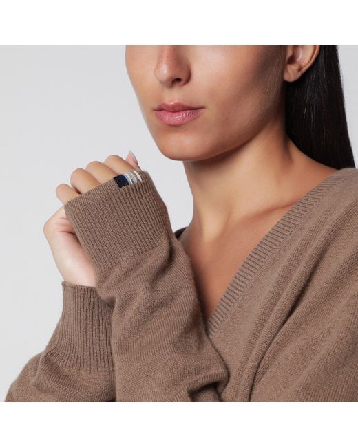 Extreme Cashmere Brown Ben Chai Cashmere V-Neck Sweater
