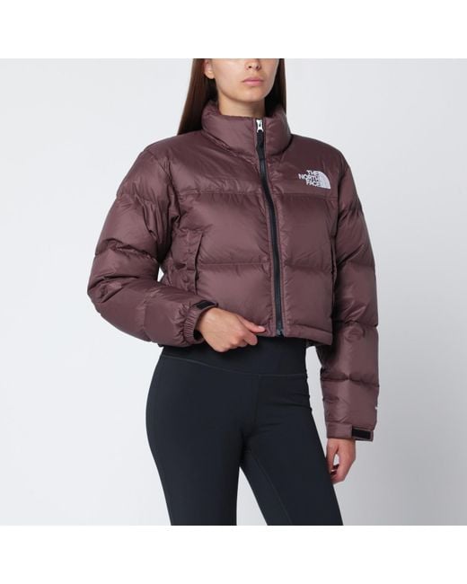 The North Face Red Cropped Padded Jacket Tawny Quartz