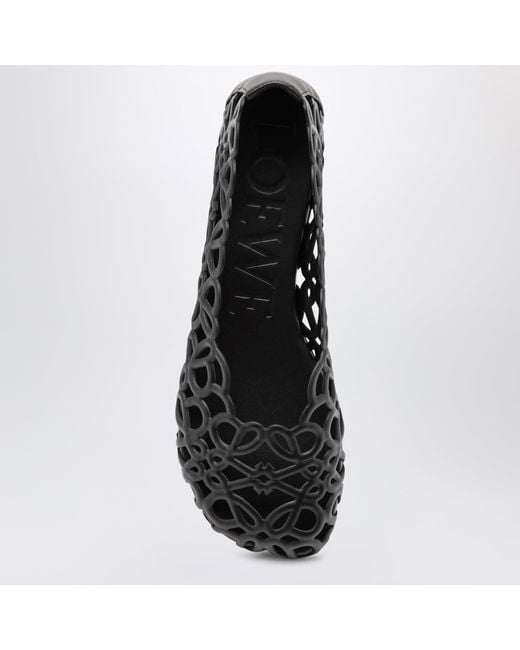 Loewe Black Petal Anagram Ballet Flats