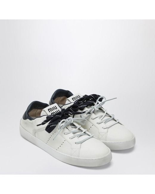 Miu Miu White Leather Sneakers