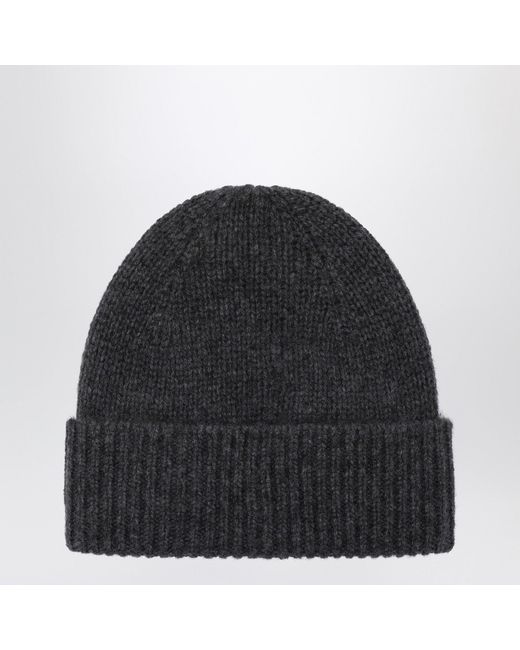 Roberto Collina Black Cashmere Beanie for men