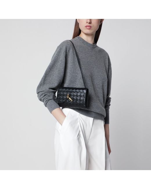 Bottega Veneta Black Andiamo Pouch