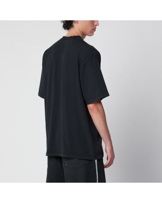Balenciaga Black The Address Regular-Fit T-Shirt for men