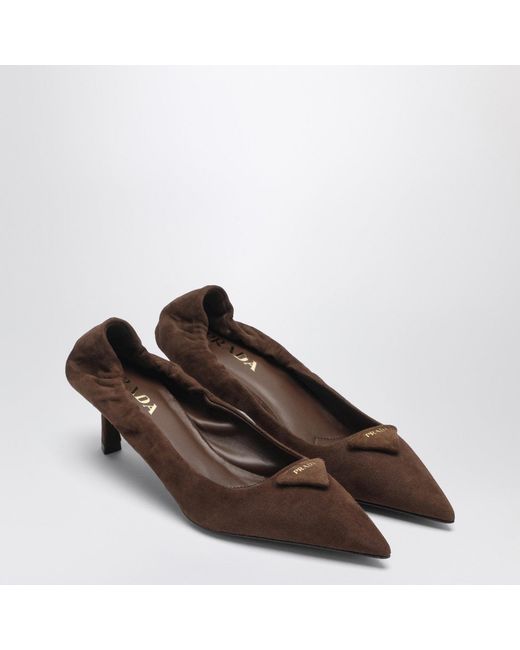 Prada Brown Cocoacolored Suede Pumps