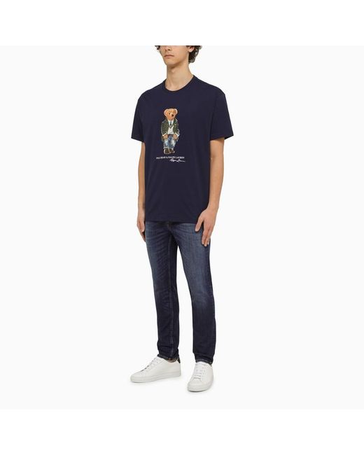 T-shirt polo bear newport classic-fit di Polo Ralph Lauren in Blue da Uomo
