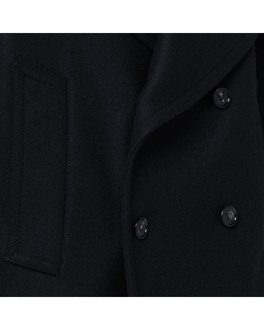 Bottega Veneta Black Wool Double-breasted Coat