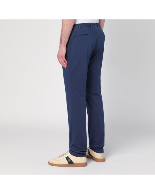 Santaniello Blue Trousers In Cotton for men